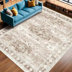 Washable Farmhouse Living Room Rug, 8x10 Area Rugs by HazoHaus
