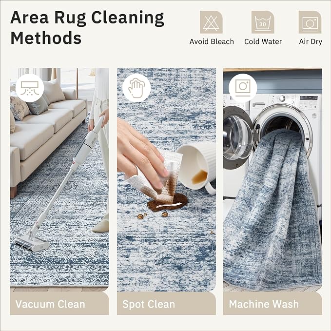 6x9 Area Rug for Living Room Washable 6x9 Non-Slip Modern Rugs for Bedroom - Image 4