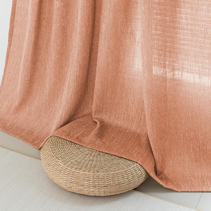 MYSKY HOME Burnt Orange Curtains - Image 5