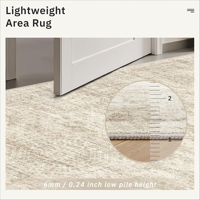Area Rug 10x12 Vintage Washable Living Room Large Carpet Non Slip Bedroom - Image 7