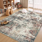 Rugflix 5x7 Area Rugs for Living Room, Washable Large Rug Stain-Resistant Low - Image 8