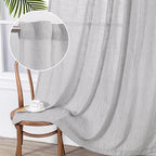 MYSKY HOME 108 Inches Long Ceiling Curtains, Light Filtering Boho Window Sheer by MYSKYHOME