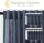 Navy Blue Curtains 84 inch Length - Image 2