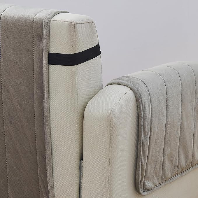 Great Bay Home Velvet Chair Cover - Image 2