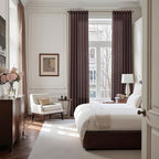 Coffee Brown Linen Curtains for Living Room 126 Inches Long Light Filtering - Image 5