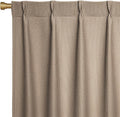 Joydeco Thick Linen Pinch Pleated Curtains 96 Inch Long 2 Panel Set by JOYDECO