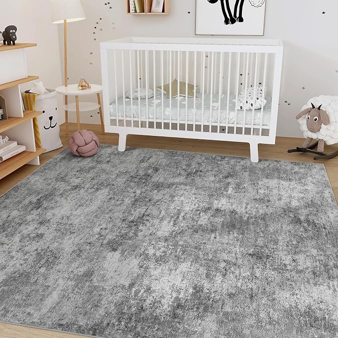 Nakagishi 10x12 Area Rugs Living Room: Washable Abstract Large Neutral Soft Rug - Image 7