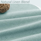 Guken 100% Blackout Linen Curtains 63 Inch Length 2 Panels Set - Image 3