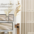 Linen Curtains for Living Room 72 Inches Long Modern Farmhouse Decor Light - Image 3
