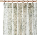 jinchan Pinch Pleated Curtains Floral Linen Blend Curtains by JINCHAN