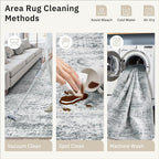 10x14 Area Rugs for Living Room, Non Slip Machine Washable Vintage Rugs - Image 6