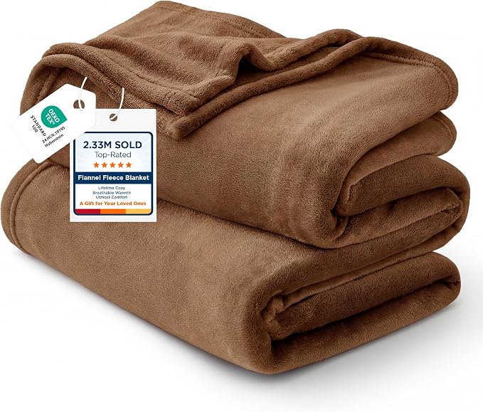 Bedsure GentleSoft Fleece Blanket Twin Size Orange by BEDSURE