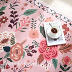 Rugcomf Round Rug 6ft Washable Circle Rug Non Slip Low Pile Boho Floral Small - Image 8