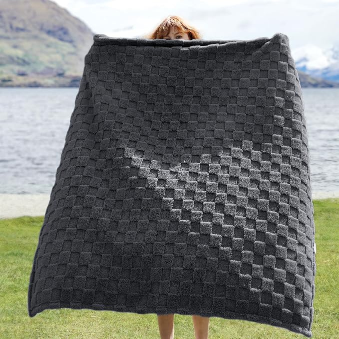 Bedsure GentleSoft Dark Grey Throw Blanket - Image 2