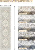 Runner Rug 2x8 Runners for Hallways Non Slip Washable, Vintage Hallway Runner - Image 2