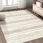 Nakagishi Area Rug Living Room Rugs: 3x5 Soft Machine Washable Boho Neutral by NakagishiAreaRug