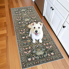 2x6 Washable Hallway Runner Rug: Vintage Floral Kitchen Rugs by HYHAOYUNLAI