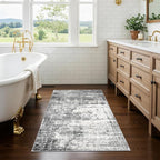 Washable 2x3 Entryway Area Rugs: Abstract Water Resistant Kitchen Rug Non-Slip - Image 4