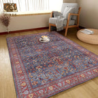 Washable Area Rug 6' x 9' Vintage Traditional Persian Mat - Image 4