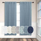 Light Blue Curtains 72 Inch Length by Pitalk