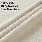 MIULEE 100% Blackout Linen Textured Curtains - Image 5