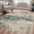 Round Rugs 4FT for Living Room Bedroom, Modern Abstract Machine Washable Circle by BEIMO