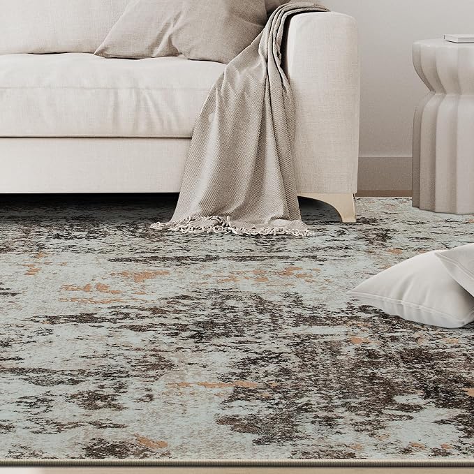 10x14 Area Rugs for Living Room Rug Washable: Abstract Large Rug Indoor Modern - Image 8