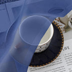 Simplebrand Royal Blue Sheer Curtains 84 Inches Long 2 Panels, Light Filtering - Image 8