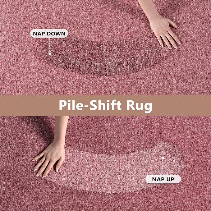FinRèc 6x9 Washable Area Rugs for Bedroom Living Room, Low Pile Thin Rug Solid - Image 8