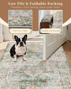 Madane Runner Rug 2'6''x8' Kitchen Runner, Hallway Runner Printed Vintage - Image 9