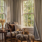 RYB HOME 100% Blackout Linen Textured Curtains - Image 5