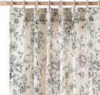 jinchan Pinch Pleated Curtains Floral Linen Blend Curtains by JINCHAN
