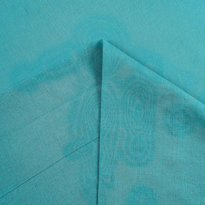 DWCN Turquoise Sheer Curtains for Kitchen Windows - Image 4