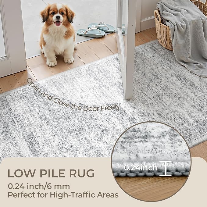 Washable Runner Rug 2.5x12, Non-Slip Long Bathroom Rugs Runner - Image 6