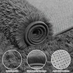 6x9 Area Rugs for Living Room Rug: Soft Fluffy Shag Gray Rugs for Bedroom - Image 8