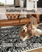 Latte&Fog 6x9 Area Rugs for Living Room Bedroom, Large Vintage Washable Rug - Image 8