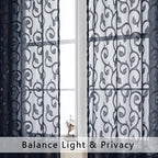 OWENIE Furman Sheer Curtains 54 Inch Length 2 Panels Set - Image 2