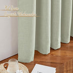 NICETOWN Sage Green Curtains for Living Room, Rod Pocket & Back Tab Natural - Image 8