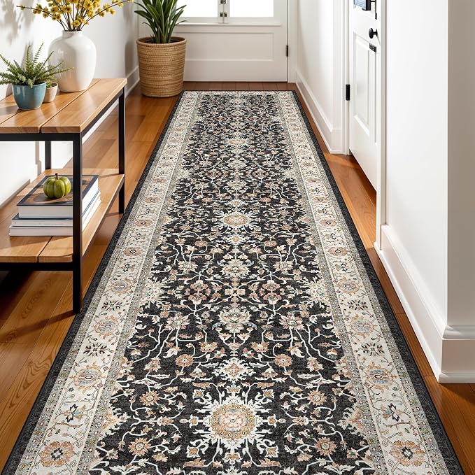 3x12 Long Hallway Runner Rug: Washable Non-Slip Rugs - Image 3