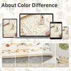 Dog 5x7 Area Rugs for Living Room, Machine Washable Animal Floral Vintage Rug - Image 8