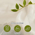 NICETOWN Sliding Door Curtains 100 Inch Extra Wide, Grommet Semi Sheer Linen - Image 5