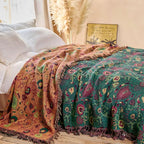 MSGKV Boho Throw Blanket for Couch and Sofa Cotton Blankets for Living Room - Image 5