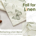 jinchan Floral Curtain Valance for Windows 16 Inch Linen Valance for Kitchen - Image 3