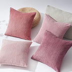 Topfinel Pink Throw Pillow Covers 16x16 Inch Set of 4, Soft Farmhouse Corduroy - Image 3
