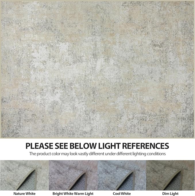 9x12 Area Rugs for Living Room Rug Washable: Abstract Large Rug for Dining Room - Image 6