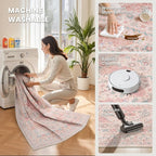 zesthome 10x12 Area Rugs for Girls Bedroom, Low Pile Machine Washable Rugs - Image 5