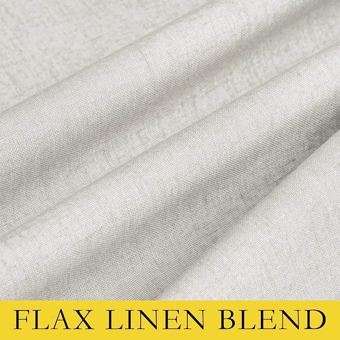 NICETOWN 100% Blackout Linen Texture Curtains 72 inches Long, Thermal Insulated - Image 8