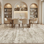 10x14 Area Rugs for Living Room, Non Slip Machine Washable Vintage Rugs - Image 4