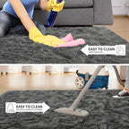Tepook Soft Fluffy Rugs for Bedroom, 4x6 Area Rug for Living Room, Modern - Image 6