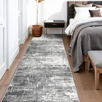 Abstract 14ft Long Runner Rug: Non-Slip Washable Rug Runner Low-Pile Soft - Image 2